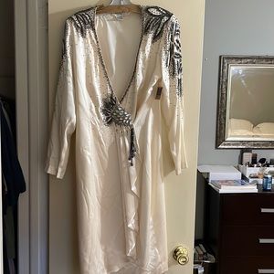 Vintage Holt Renfrew beaded silk dress